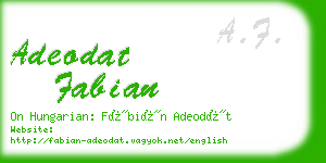 adeodat fabian business card